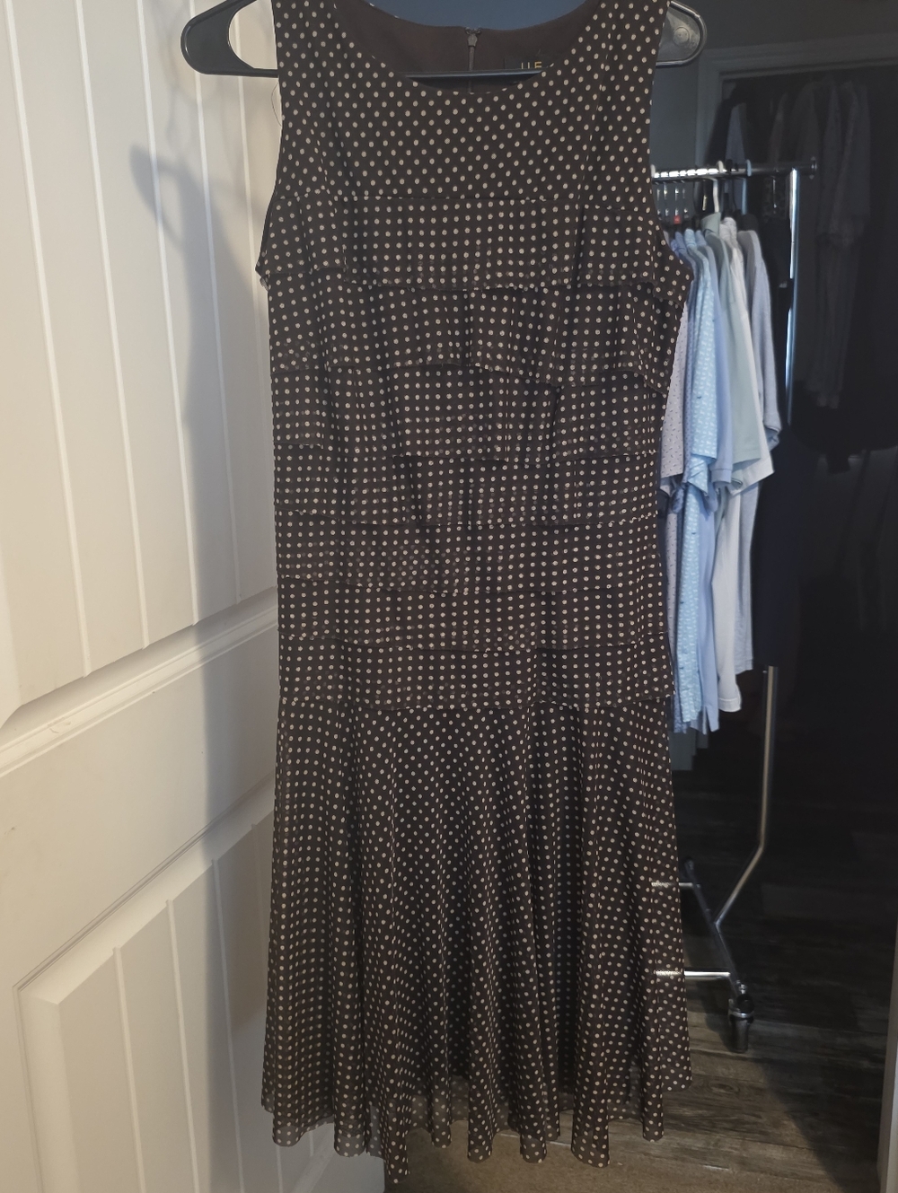 Size 18 Brown Polka Dot Midi Dress
